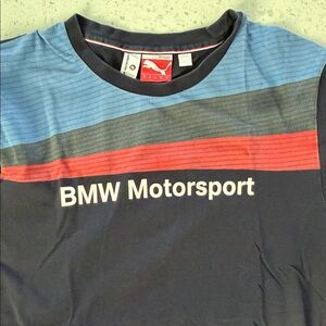 Puma BMW Motorsport Blue and Red Tee Size Medium Never Worn!!